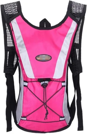 Hydration Backpack for Running, Lightweight Outdoor Marathon Vest with Adjustable Strap, Water Bladder, Ideal Men & Women (Pink)