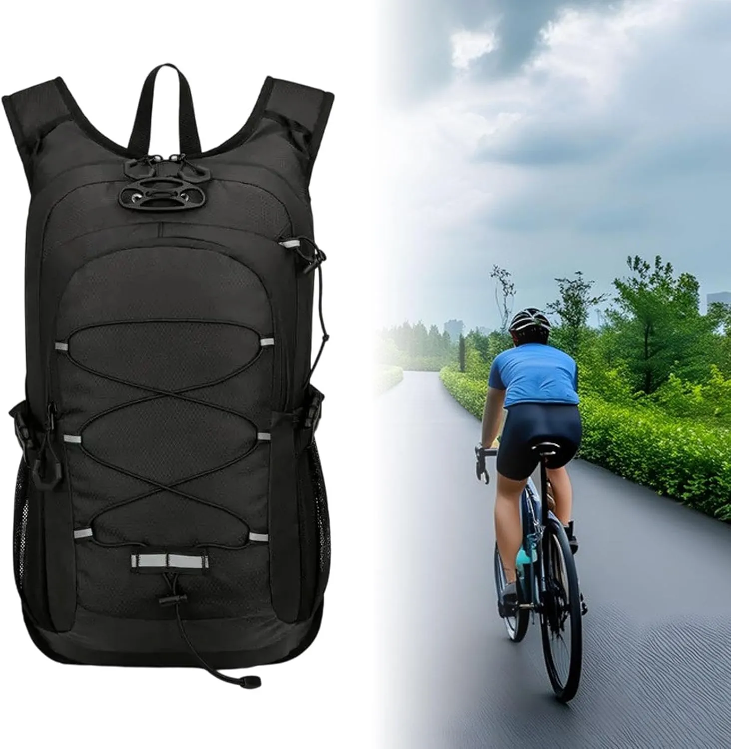 Hydration Pack Hiking Rucksack Outdoor Sports for Adults Running Backpack Hydration Backpack for Mountain Climbing Biking