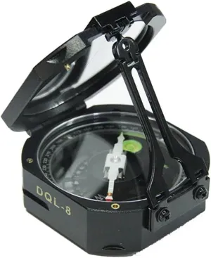 iDili DQL-8 Geological Compass High Precision Anti Magnetic Damping Aluminum Pocket Transit Surveying Compass