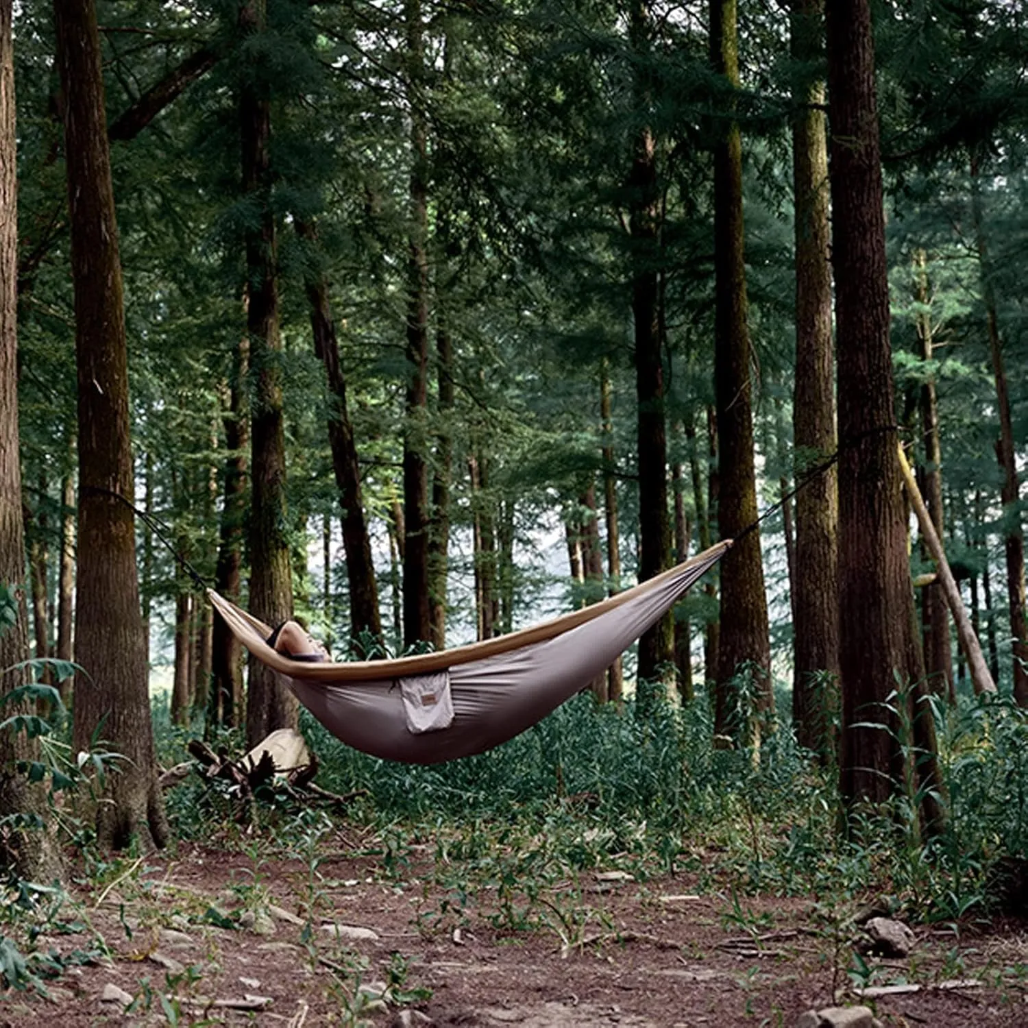 Inflatable Anti-Rollover Camping Hammock - Portable Hammock Double Hammock,Green