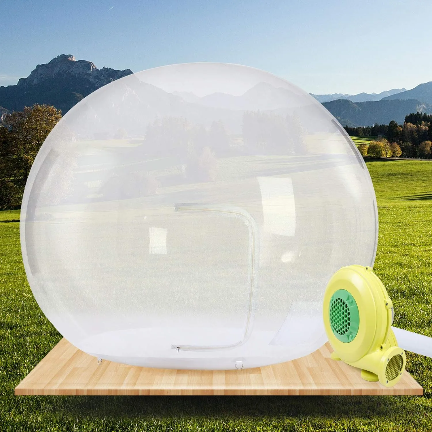 Inflatable Bubble Tent 10ft Transparent Dome Camping Cablin w/Blower for Outdoor Backyard Camping Stargazing