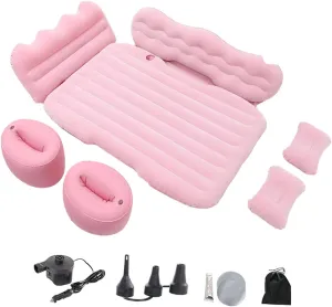 Inflatable Car Mattress Car Air Bed Portable Thickened Car Travel Bed Camping Air Mattress Bed for Automotive SUV Home