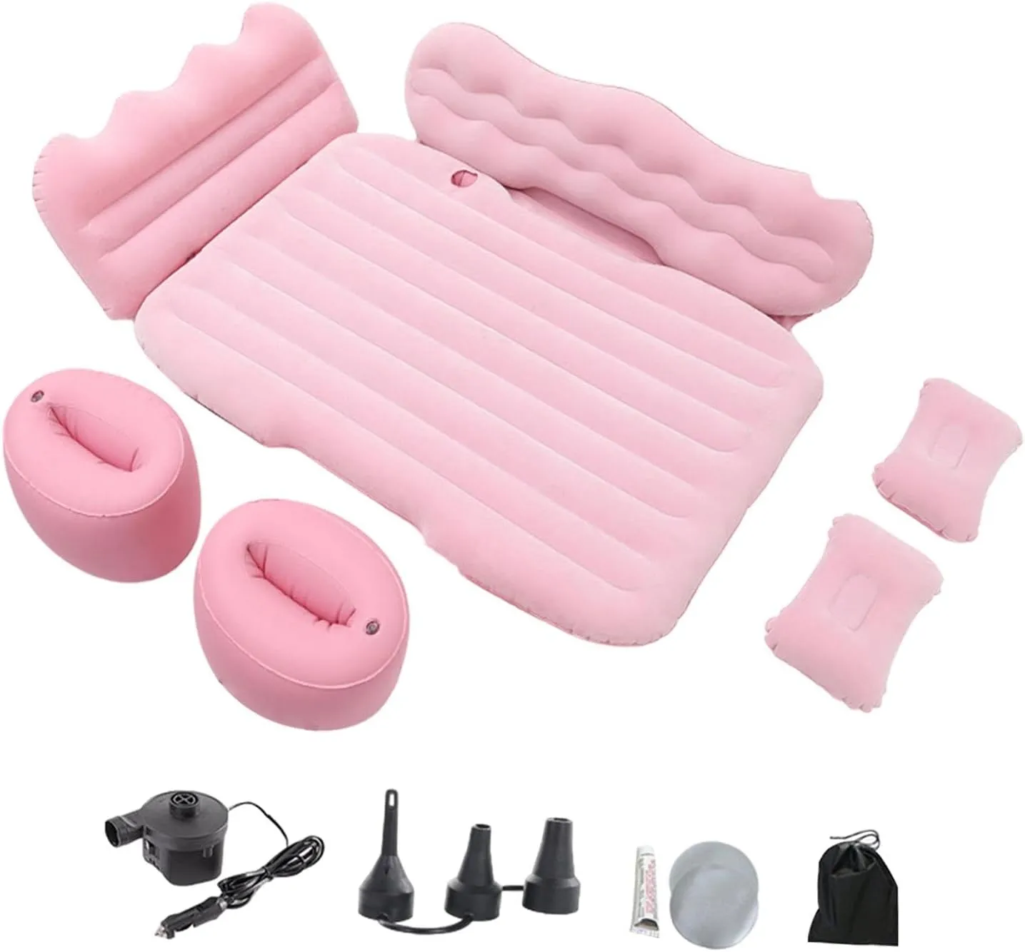 Inflatable Car Mattress Car Air Bed Portable Thickened Car Travel Bed Camping Air Mattress Bed for Automotive SUV Home