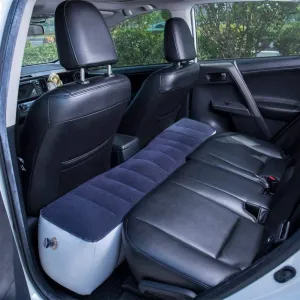 Inflatable Car Travel Mattress, Back Seat Gap Pad Multifunction Portable Car Air Mattress Car Sleeping Pad Air Bed Cushion for SUV, Truck and Minivan(Size:for SUV,Color:Black)