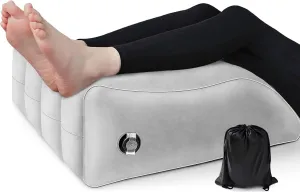 Inflatable Leg Elevation Pillow - Portable Wedge Pillow Leg Pillow for Sleeping Body Positioner Support for Circulation, Reduce Swelling, Inflatable Knee Pillow for Foot Back Hip Pain Relief