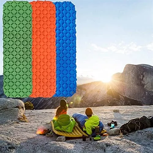 Inflatable Mattress Camping Sleeping Pad Ultralight Camping Mattress Sleeping Mat Camping Bed Beautiful Scenery (4 One Seat)
