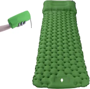 Inflatable Sleeping Mattress Camping Mattress Self-Inflating, Inflatable Sleeping Mat Ultralight Sleeping Pad, Inflatable Sleeping Mat with Pillow, Waterproof and Moisture-Proof Ro