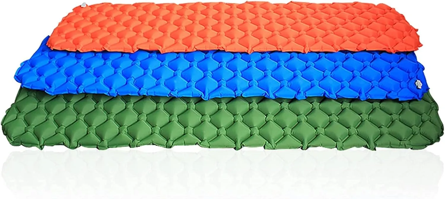 Inflatable Sleeping Mattress Foldable Self Ultra Light Camping Inflating Sleeping Pad Camping Air Mattress Inflatable Sleeping Pad (Color Classification : Blue Sleeping Pad, Size : 19 (Green Sleeping