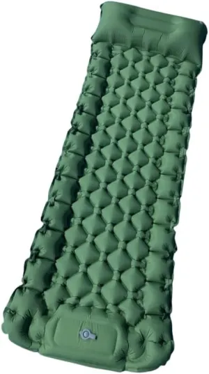 Inflatable Sleeping Pad 77''X27'' Sleeping Mat Ultralight Camping Pad with Pillow Built-in Waterproof Foot Pump Air Mattress for Camping, Hiking,Traveling