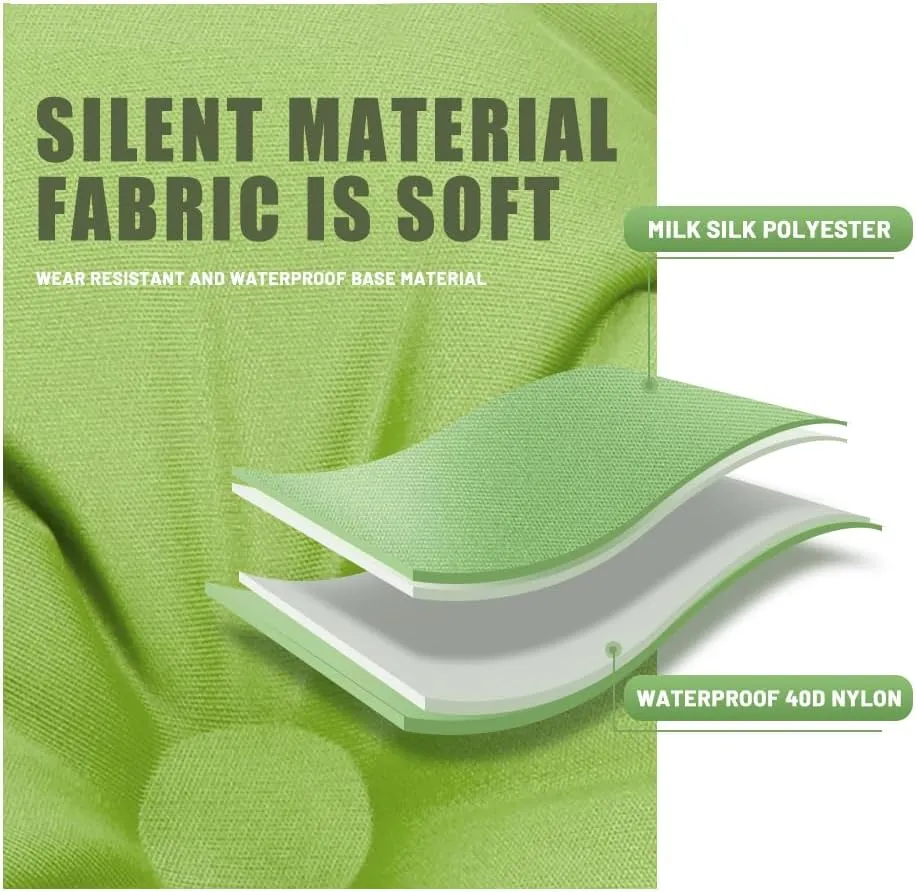 Inflatable Sleeping Pad for Camping, Ultralight Camping Mat with Built-in Foot Pump & Pillow, Compact Camping Air Mattress for Camping Backpacking Hiking Traveling Tent, Green