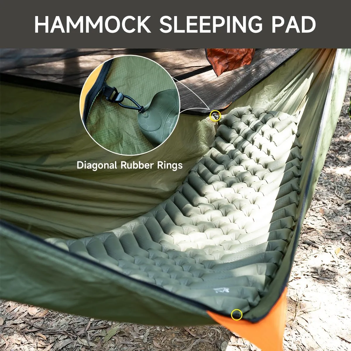 Inflatable Sleeping Pad for Camping, Ultralight Sleeping Mat for Backpacking, Hiking, Hammock Sleeping Pad Pairs Hammocks