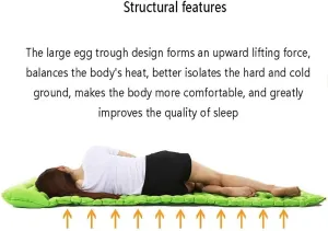 Inflatable Sleeping Pad for Camping, Ultralight Waterproof Sleeping Mat w/Pillow, for Tent, Hiking and Backpacking