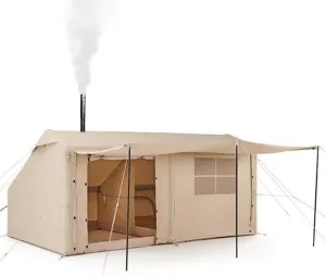 Inflatable Tents with Pump,2-4 Person Blow Up Tent with Stove Jack Hole,4 Season Large Pop-Up Tents,Easy Setup