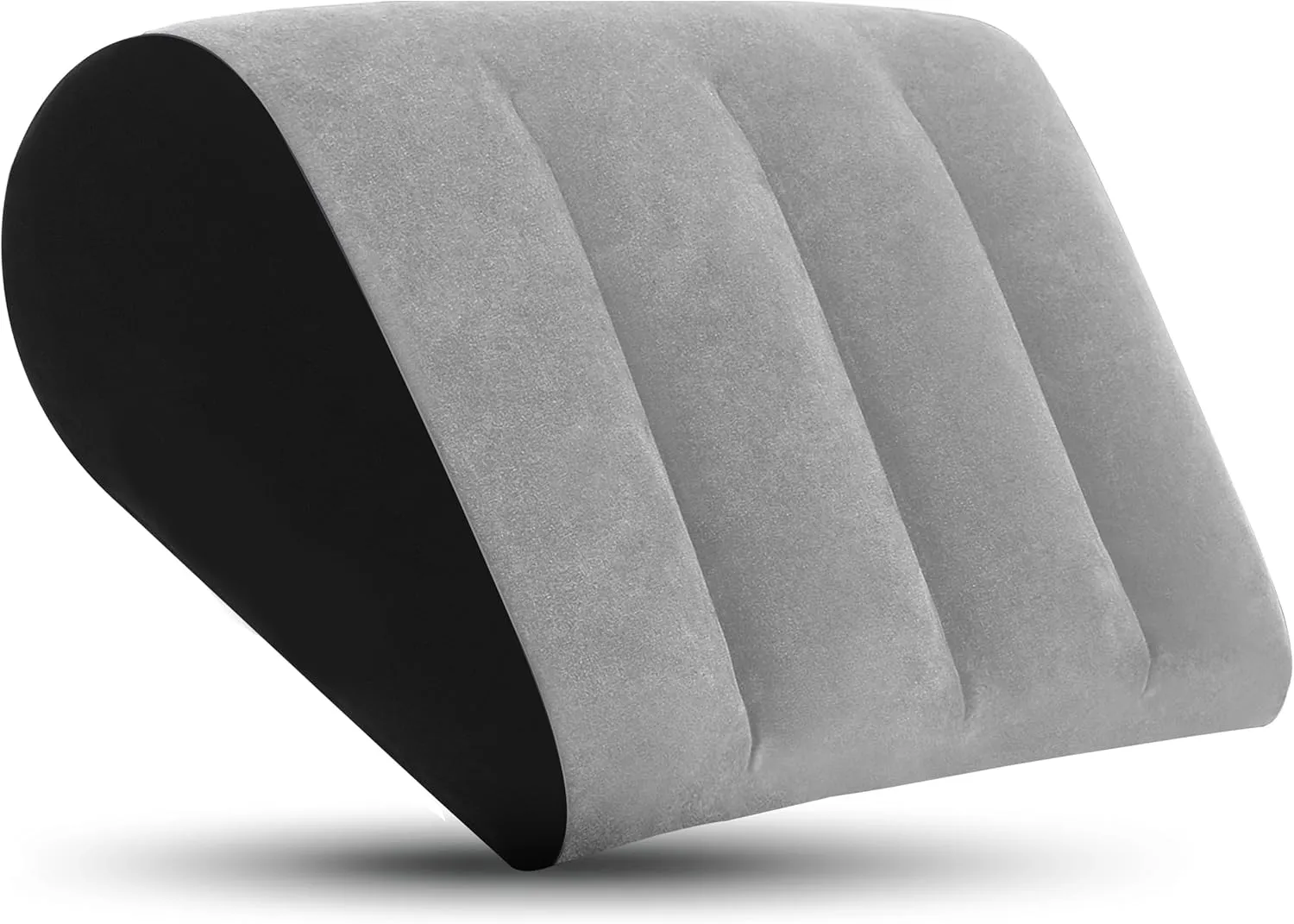 Inflatable Wedge Pillow Lumbar Pillow - Leg Support Pillow Reduces Waist and Back Pressure Minimalist Yoga Posture Aid Cushion Wedge Cushion for Sleeping, Leg Elevation, Travel(Gray
