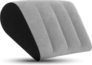 Inflatable Wedge Pillow Lumbar Pillow - Leg Support Pillow Reduces Waist and Back Pressure Minimalist Yoga Posture Aid Cushion Wedge Cushion for Sleeping, Leg Elevation, Travel(Gray