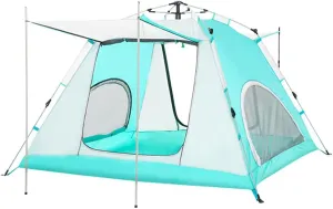 Instant Pop Up Tent Lightweight 3-4 Person Automatic Open Double Layer Portable Automatic Tent Family Camping Tent