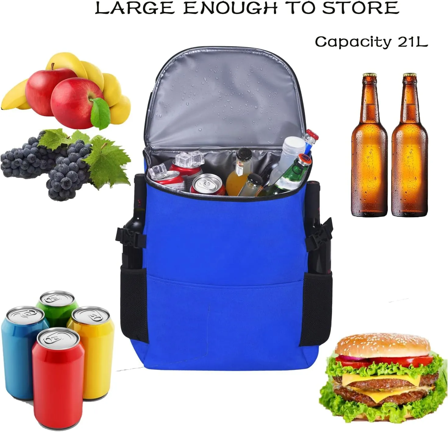 Insulated Leak Proof Cooler Backpack - Lightweight Foldable Cooler Bag for Men & Women, Yeti Backpack Cooler Style, Perfect for Camping Hiking Picnic Beach Travel.