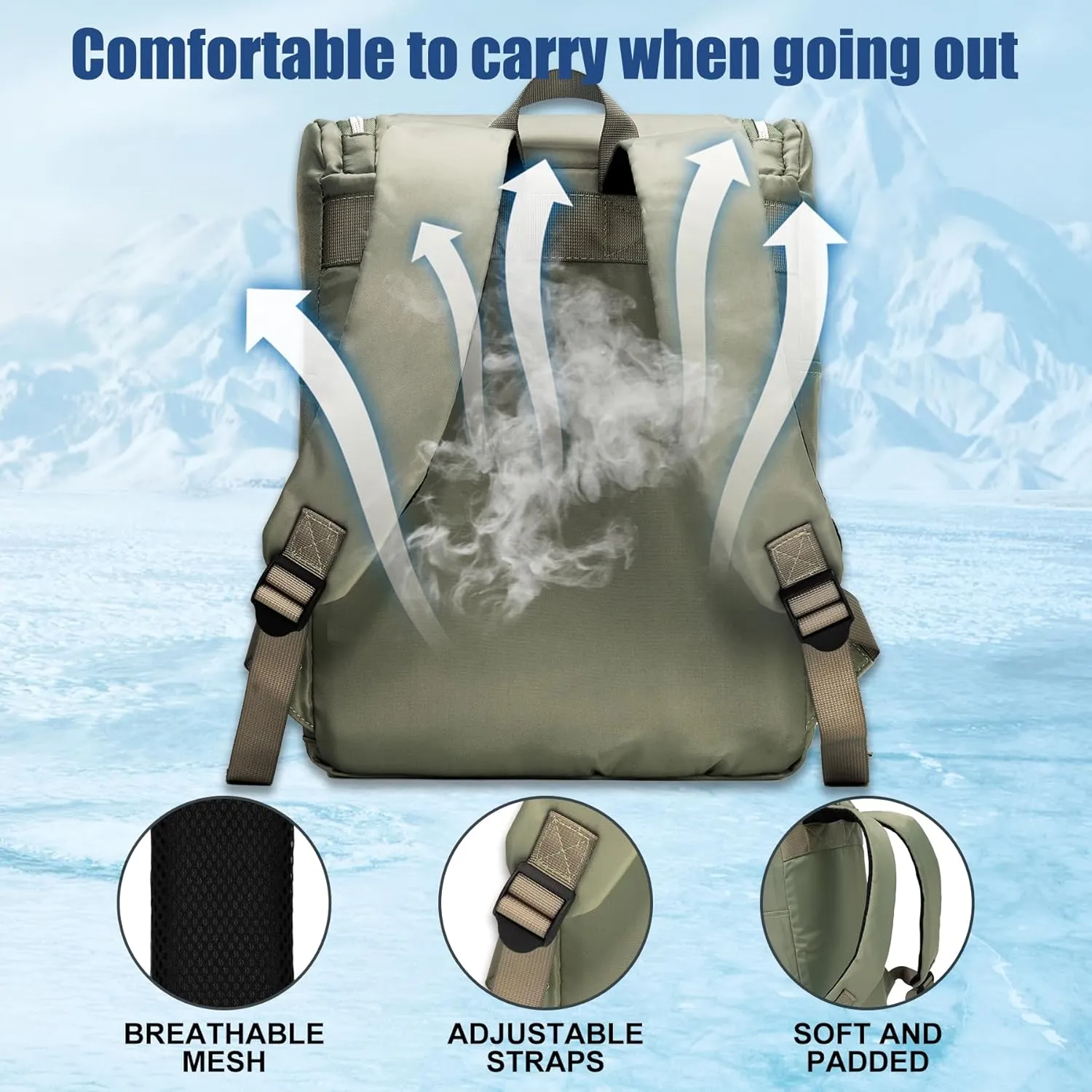 Insulated Waterproof Cooler Bag for Women Men，30 Cans Collapsible Lunch Bag with Shoulder Strap,Leakproof Soft Cooler for Beach, Camping & Travel