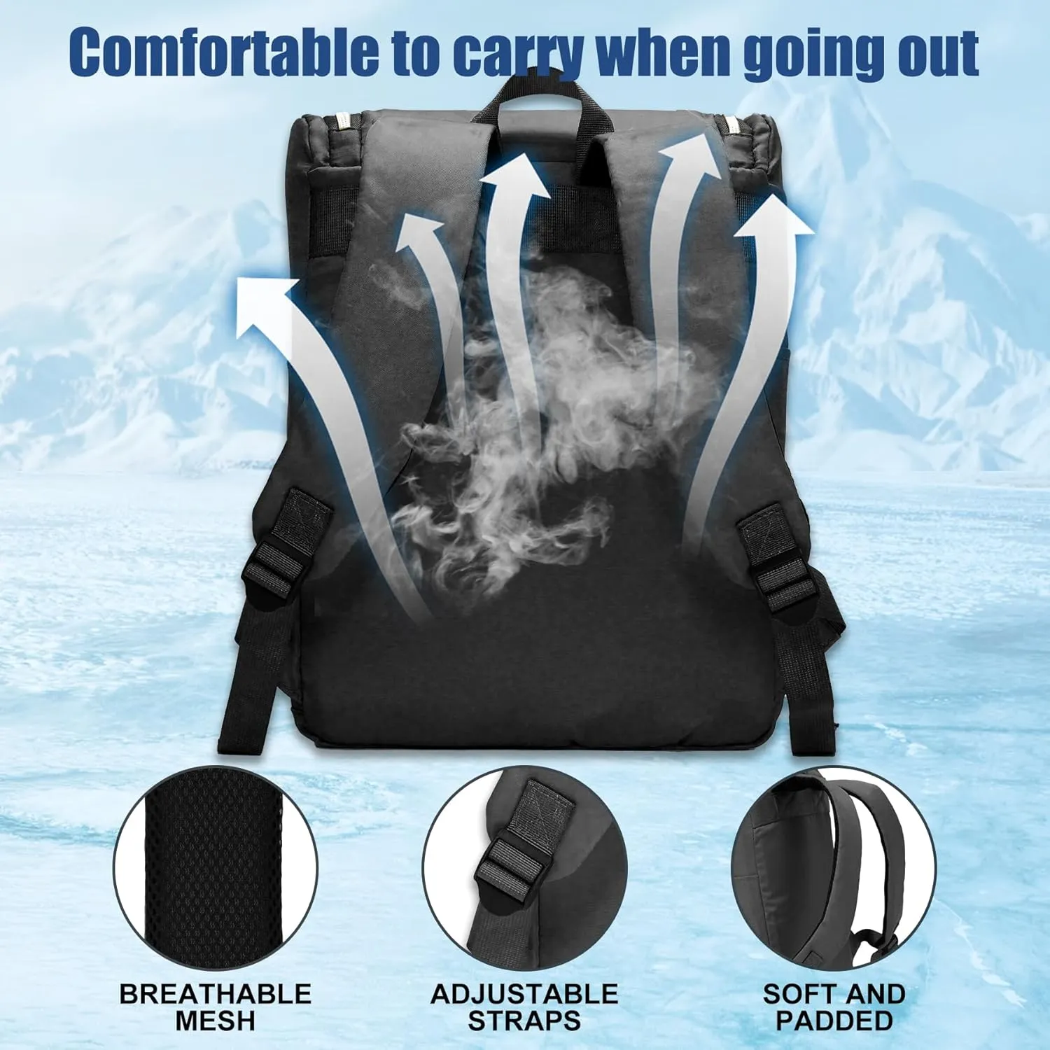 Insulated Waterproof Cooler Bag for Women Men，30 Cans Collapsible Lunch Bag with Shoulder Strap,Leakproof Soft Cooler for Beach, Camping & Travel