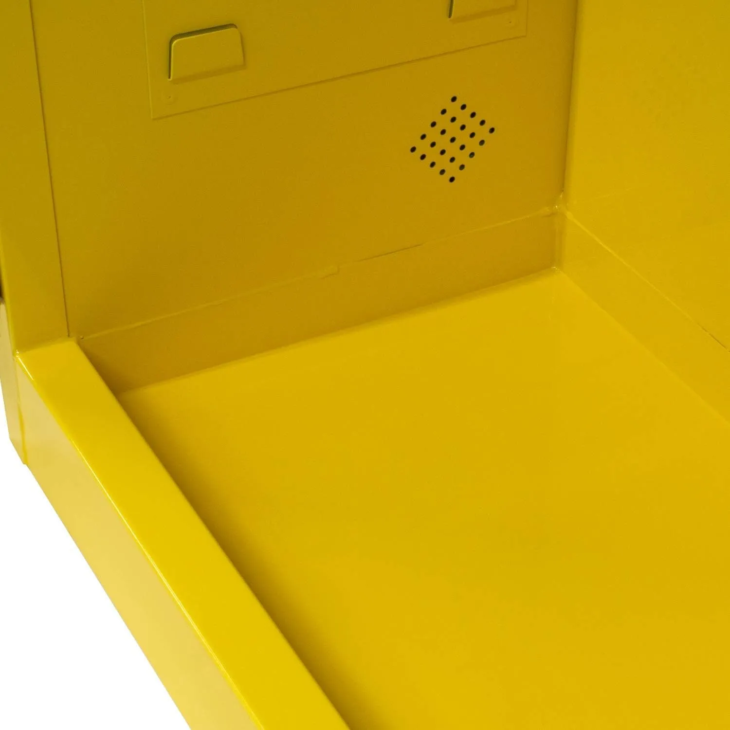 Jamco 30 Gallon Flammable Safety Cabinet, Steel Flammable Storage Cabinet with Lockable Manual Closing Doors, Non Forkliftable, 43" x 18" x 44", Yellow