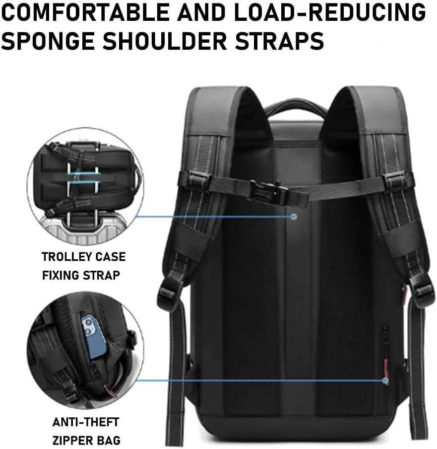 Jet Pack Pro Travel, Airback Backpack,Travel Smart With Vacuum Compression & Waterproof Design(Black-Air pump)