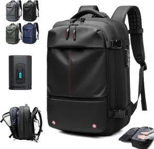 Jet Pack Pro Travel, Airback Backpack,Travel Smart With Vacuum Compression & Waterproof Design(Black-Air pump)