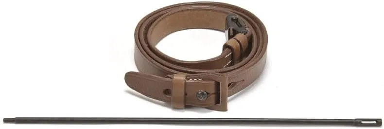 K98 Mauser Leather Sling and 12" Cleaning Rod