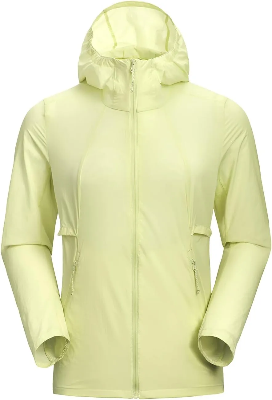 KAILAS Women's Windbreakers UPF 100  Sun Protection Rain Jacket Ultralight Hooded for Hiking