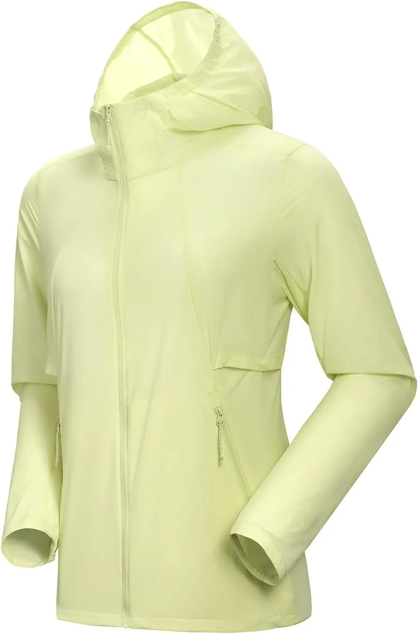 KAILAS Women's Windbreakers UPF 100  Sun Protection Rain Jacket Ultralight Hooded for Hiking