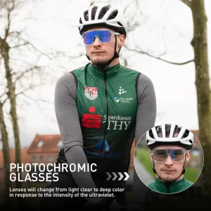 KAPVOE Photochromic Cycling Glasses Men Mountain Bike Glasses Women Clear MTB Sports Sunglasses Bicycle Triathlon Running
