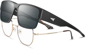 KastKing Molino Fit-Over Polarized Sunglasses,UV400 Protection Ultralight Wraparound Fishing Sports Sunglasses, TAC Lenses