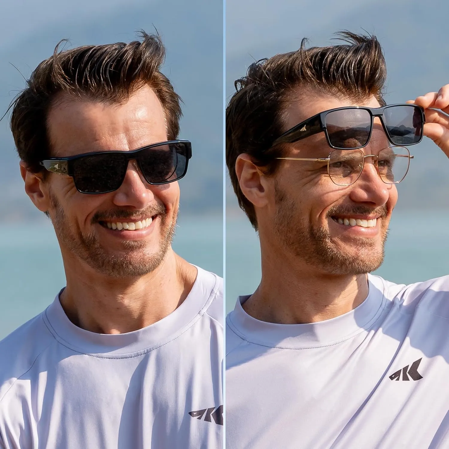 KastKing Molino Fit-Over Polarized Sunglasses,UV400 Protection Ultralight Wraparound Fishing Sports Sunglasses, TAC Lenses