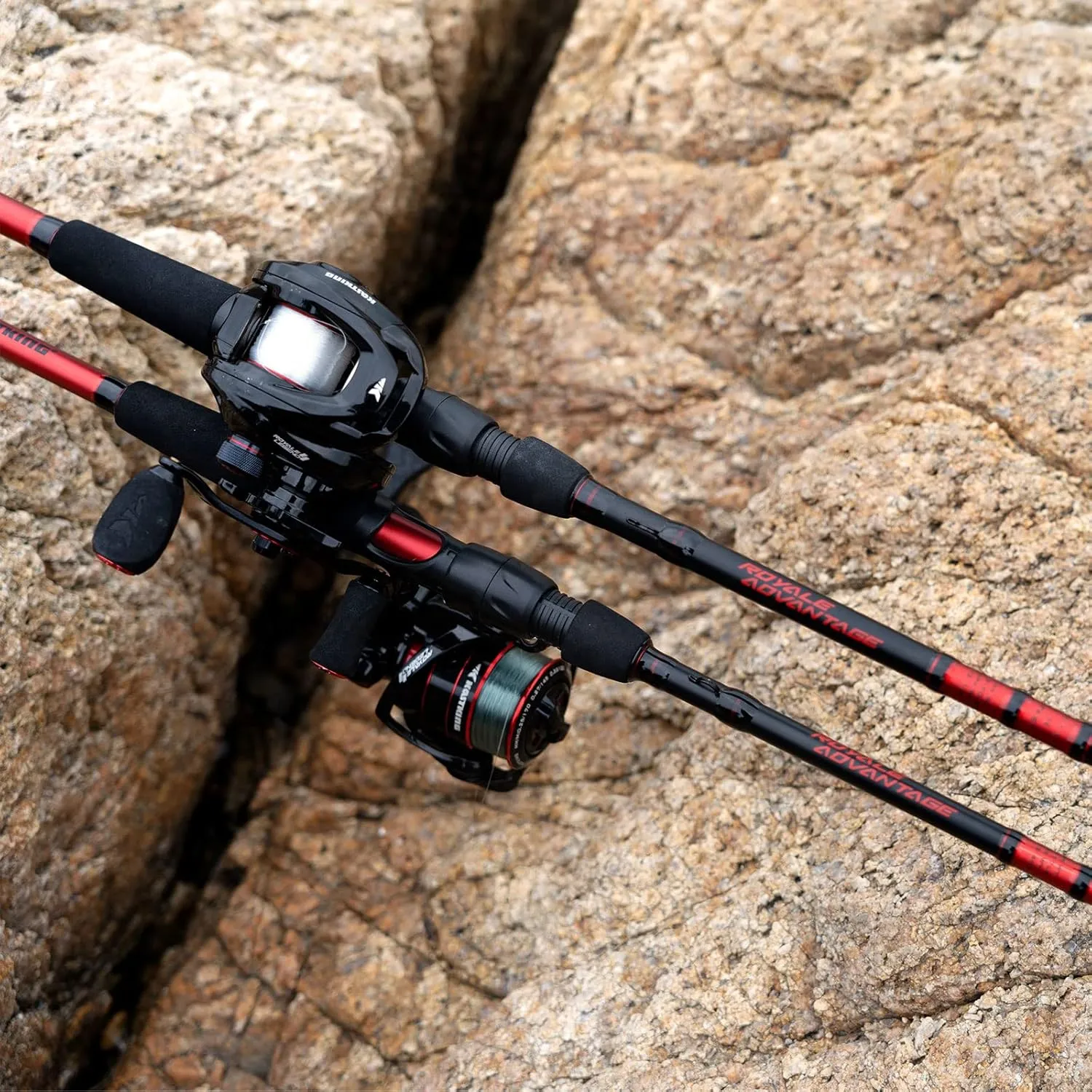 KastKing Royale Advantage Fishing Rod, Spinning Rod & Casting Rod, IM6 Graphite Blanks, 2-Pieces Rods with Extra Tip Section,KastFlex Technology, Power Transition System, EVA Handle