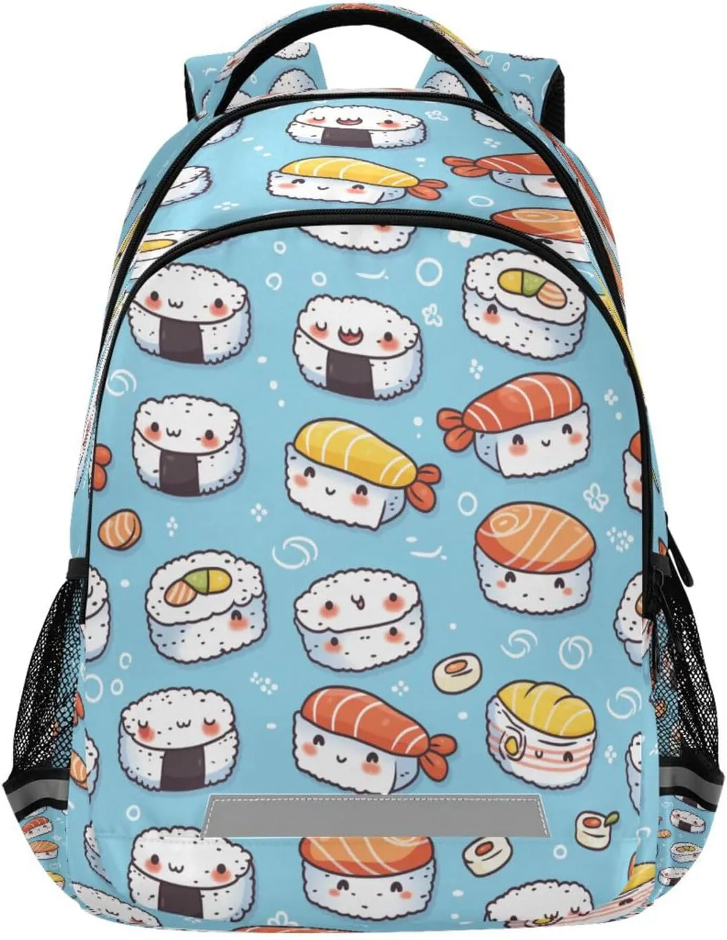 Kawaii Sushi Design Waterproof Backpack - Casual Outdoor Sports Daypack with Ergonomic Shoulder Straps#66