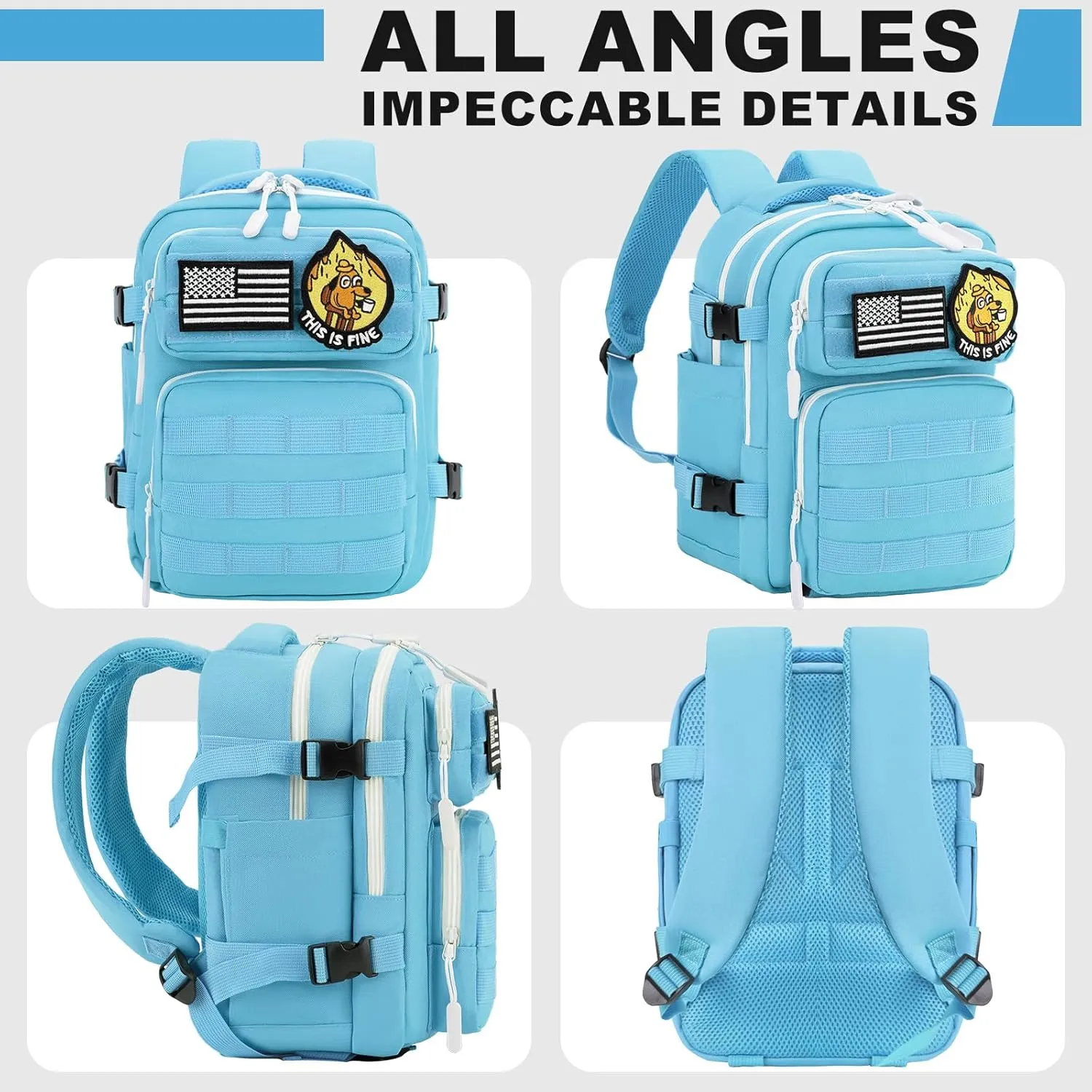 kcross 12L Mini Tactical Backpack for Men and Women, Tactical Backpack Small for Hiking, Small Tactical Bag