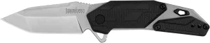 Kershaw Jetpack Folding Pocket Knife, SpeedSafe Opening, 2.75 inch Silver Blade with Black Handle, Pocketclip