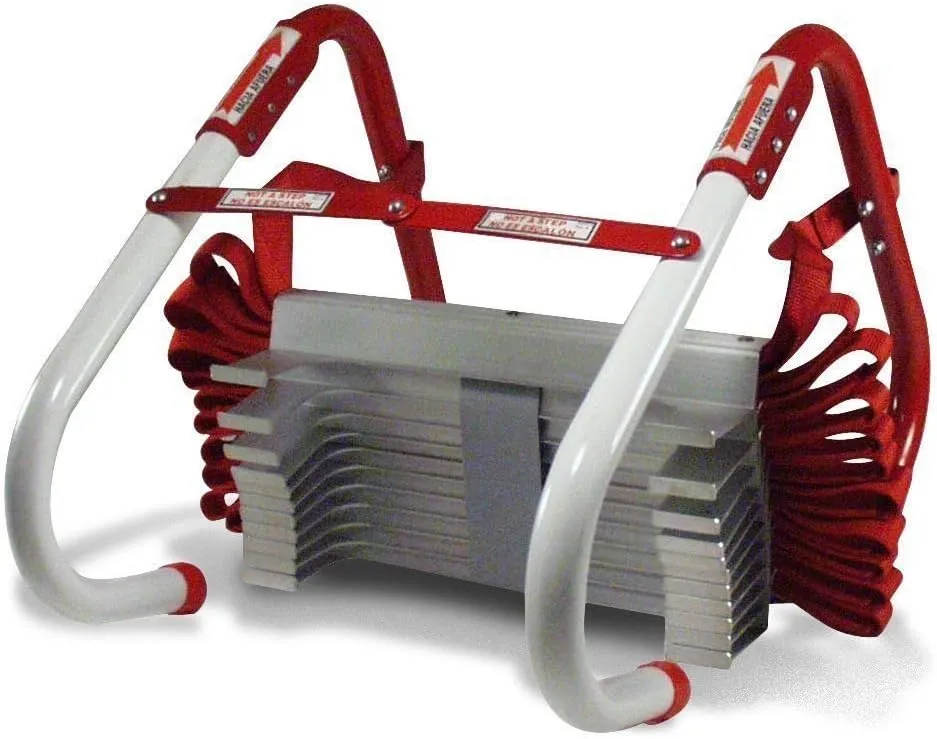Kidde Fire Escape Ladder, 2-Story Rope Ladder, Extends to 13-Feet, Anti-Slip Rungs