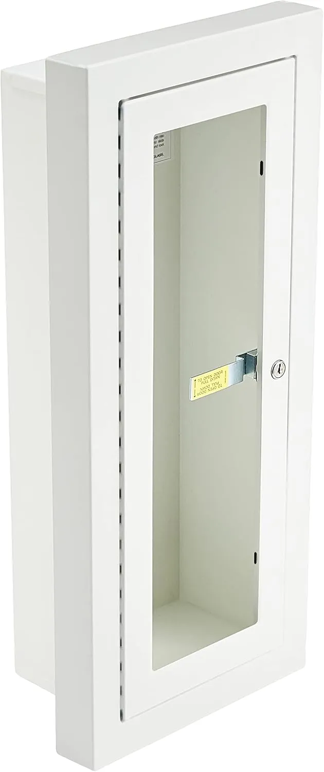 Kidde Semi-Recessed 10-Pound Fire Extinguisher Cabinet with Lock | Model 468047