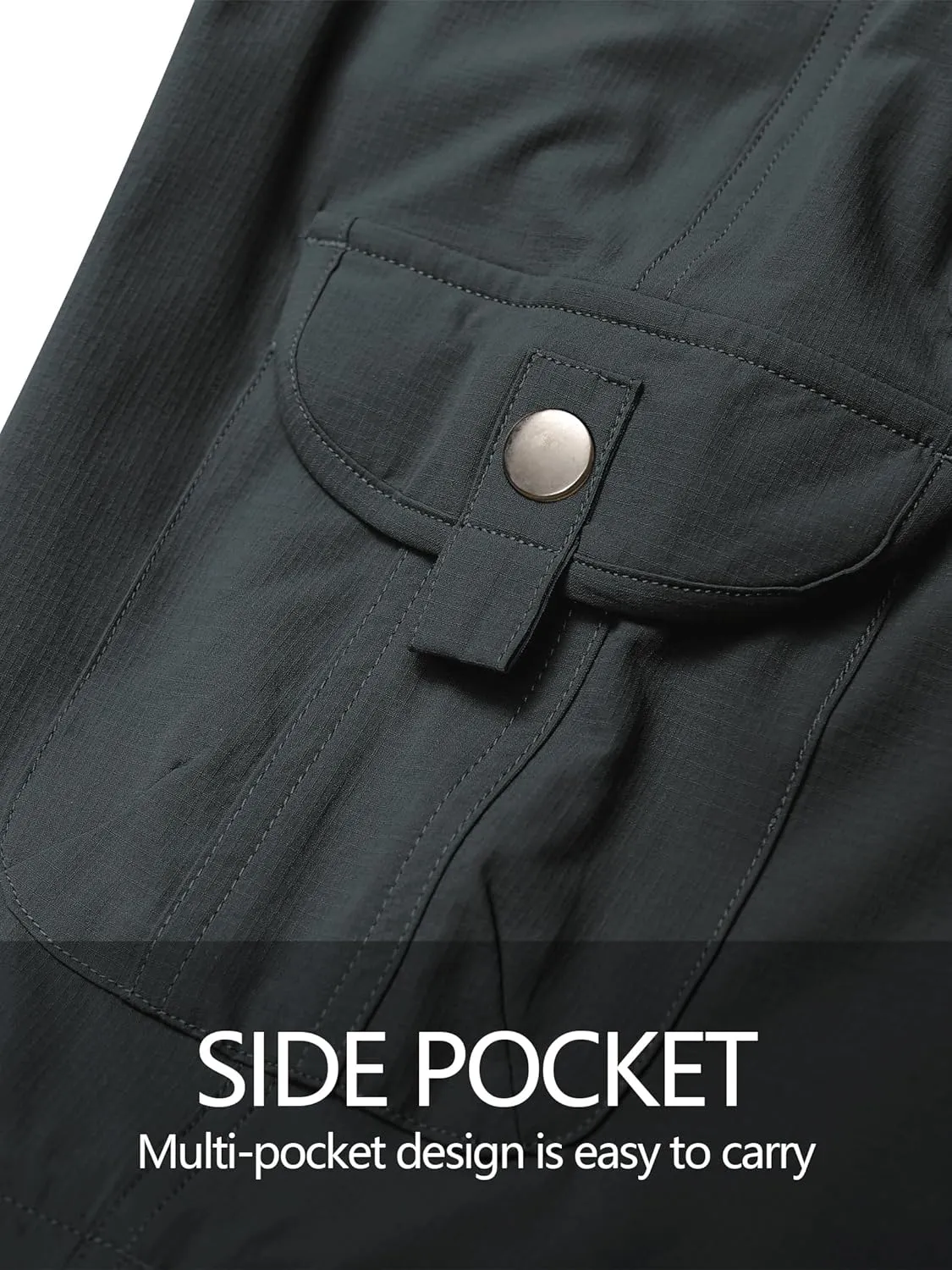 Kids' Cargo Pants, Boys Convertible Hiking Pants, Boy Zip Off Outdoor Casual Pants Quick Dry Climbing Trousers for Youth