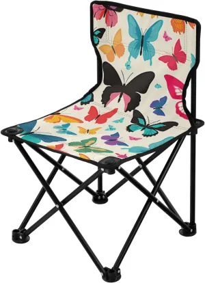 Kigai Folding Camping Chair Heavy Duty Chair Ultralight Compact Portable Beach Chair for Outdoor Camp, Hiking, Travel, Beach, Sporting Event and Picnic, Butterflies