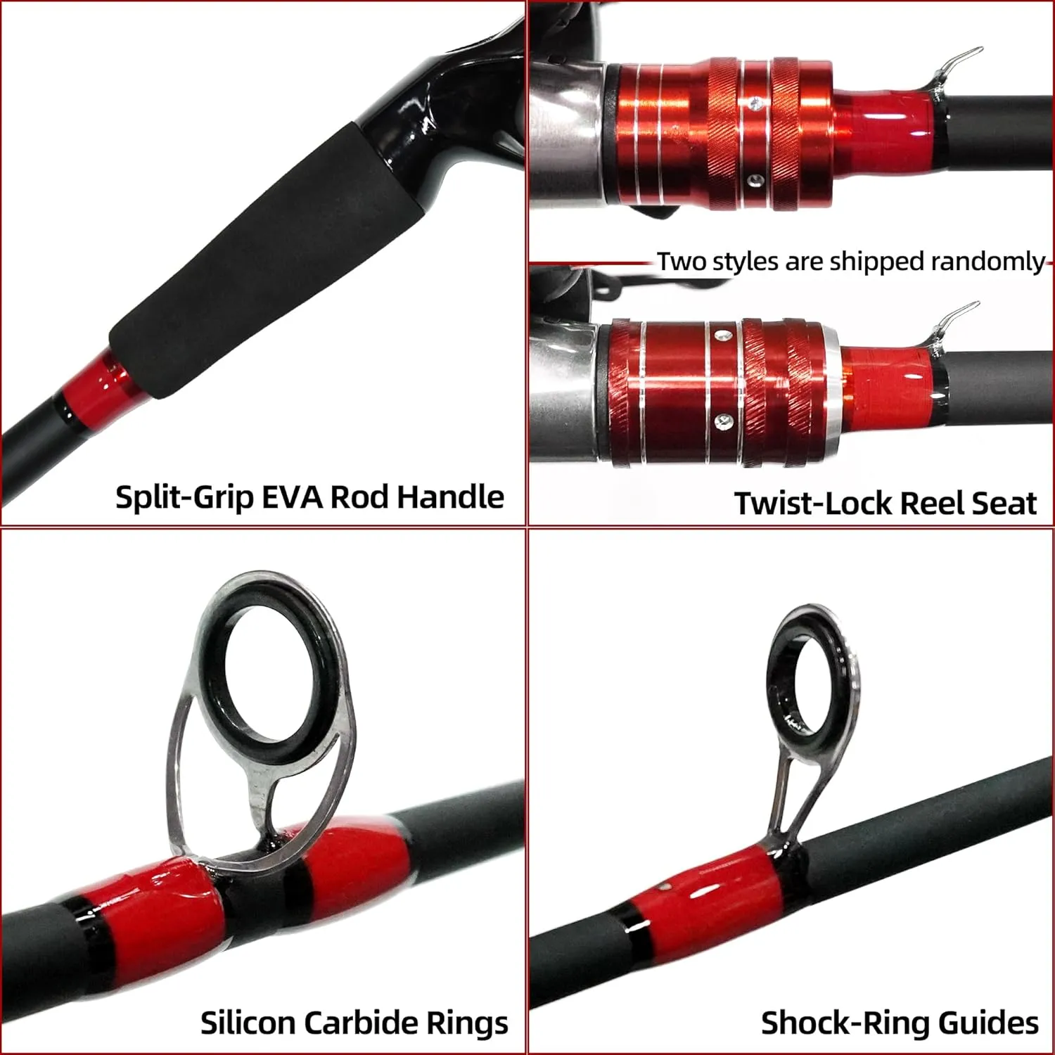 Kilitn Fishing Rod and Reel Combo, Baitcasting Combo Baitcast Reel, 6 Foot 7 Foot 2-Piece, Durable Fiberglass Wrapped Carbon Fiber Rod with Comfortable EVA Handle