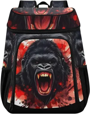 King Kong Red Splash Cooler Backpack Cooler Insulated Leak Proof Lunch Backpack 36 Cans Waterproof Soft for Men Women Picnic Hiking Camping Beach