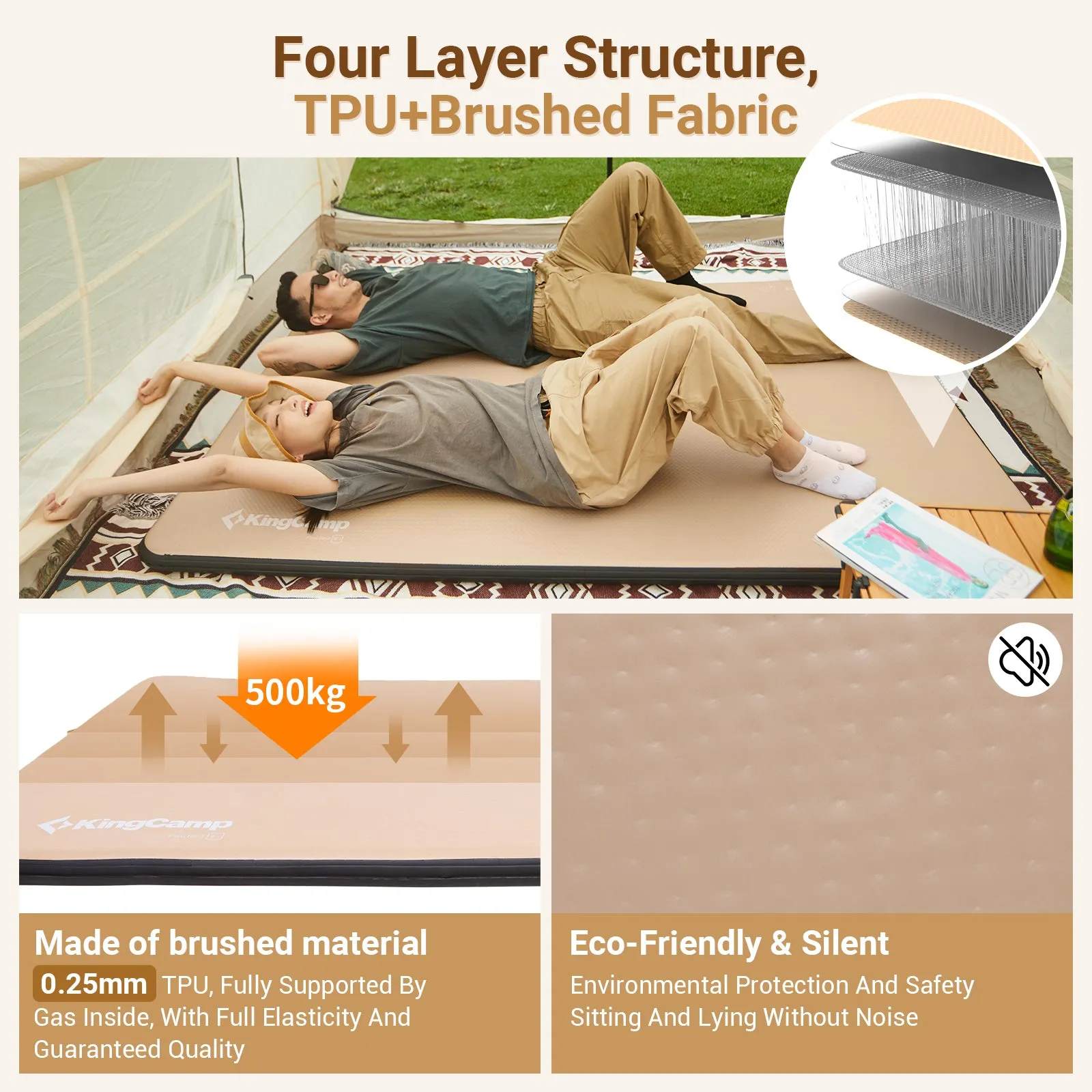 KingCamp Air Mattress Base   Flexi Rest 5.0 Air Sleeping Pad