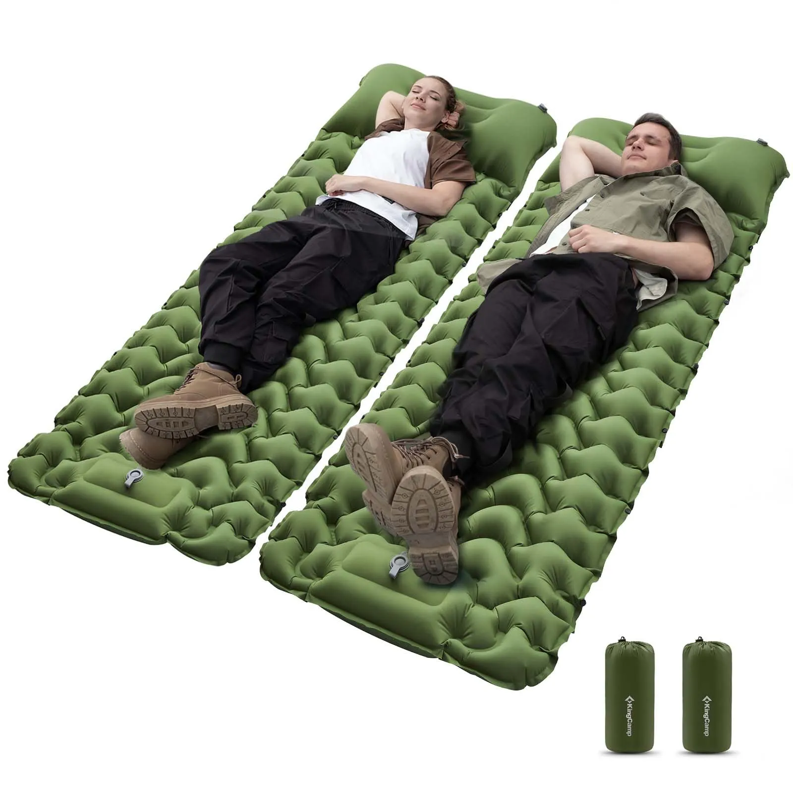 KingCamp DELUXE 10 Single Air Pad Spacious Mattress - 2 Pack