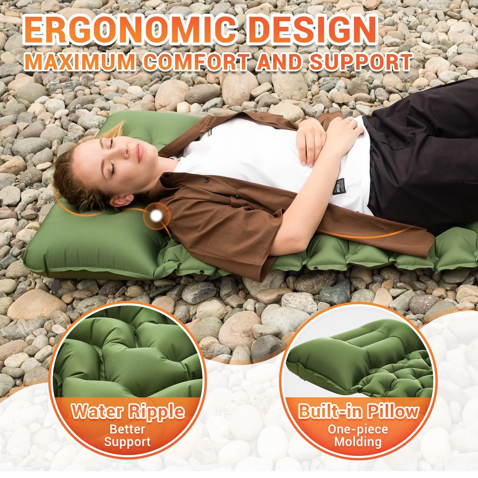 KingCamp DELUXE 10 Single Air Pad Spacious Mattress - 2 Pack