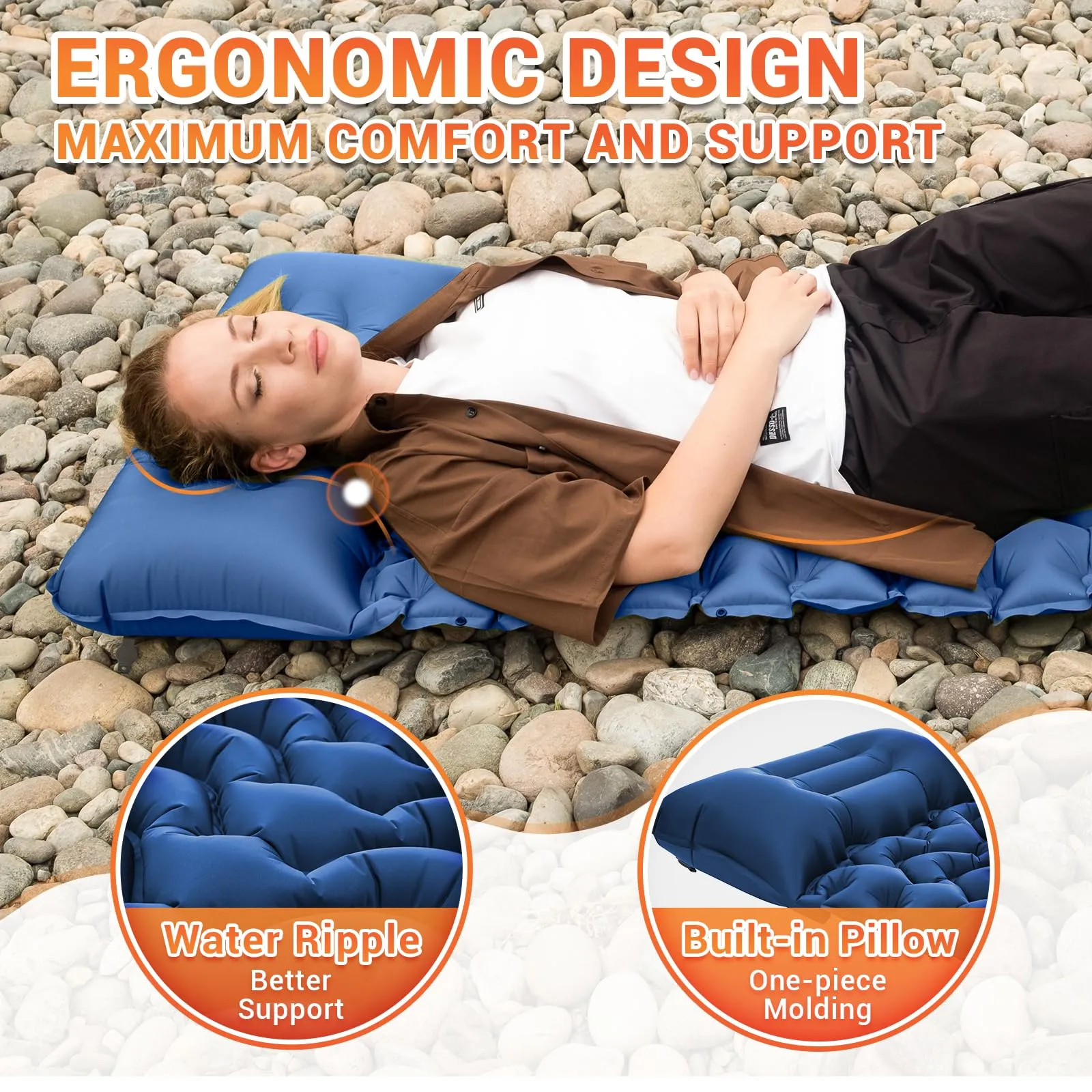 KingCamp DELUXE 10 Single Air Pad Spacious Mattress - 2 Pack