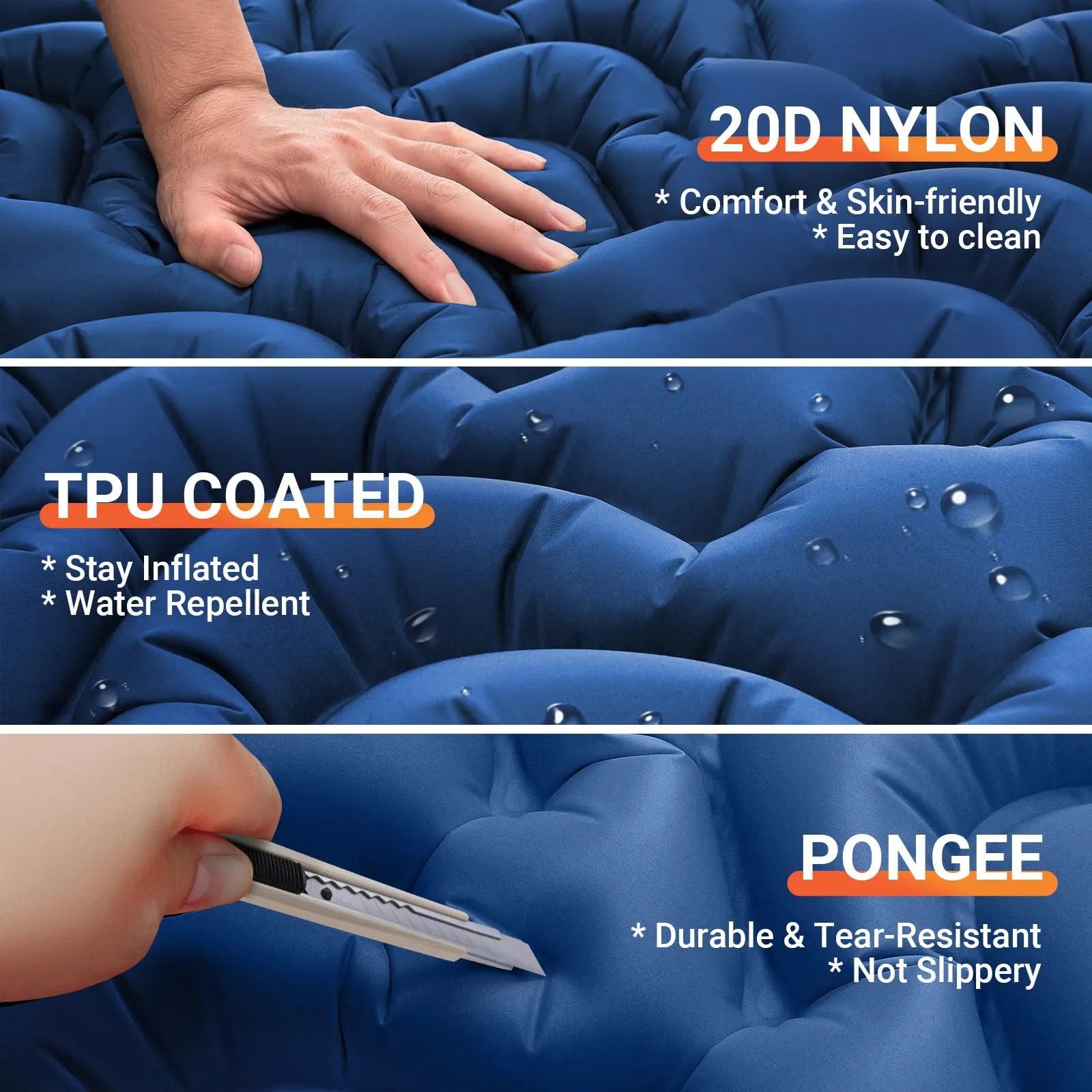 KingCamp DELUXE 10 Single Air Pad Spacious Mattress - 2 Pack