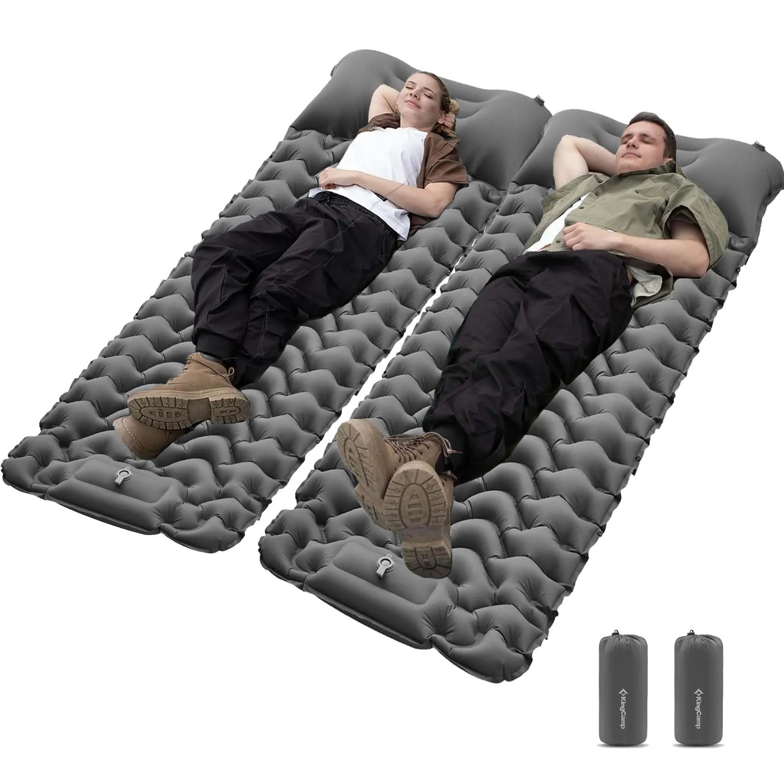 KingCamp DELUXE 10 Single Air Pad Spacious Mattress - 2 Pack