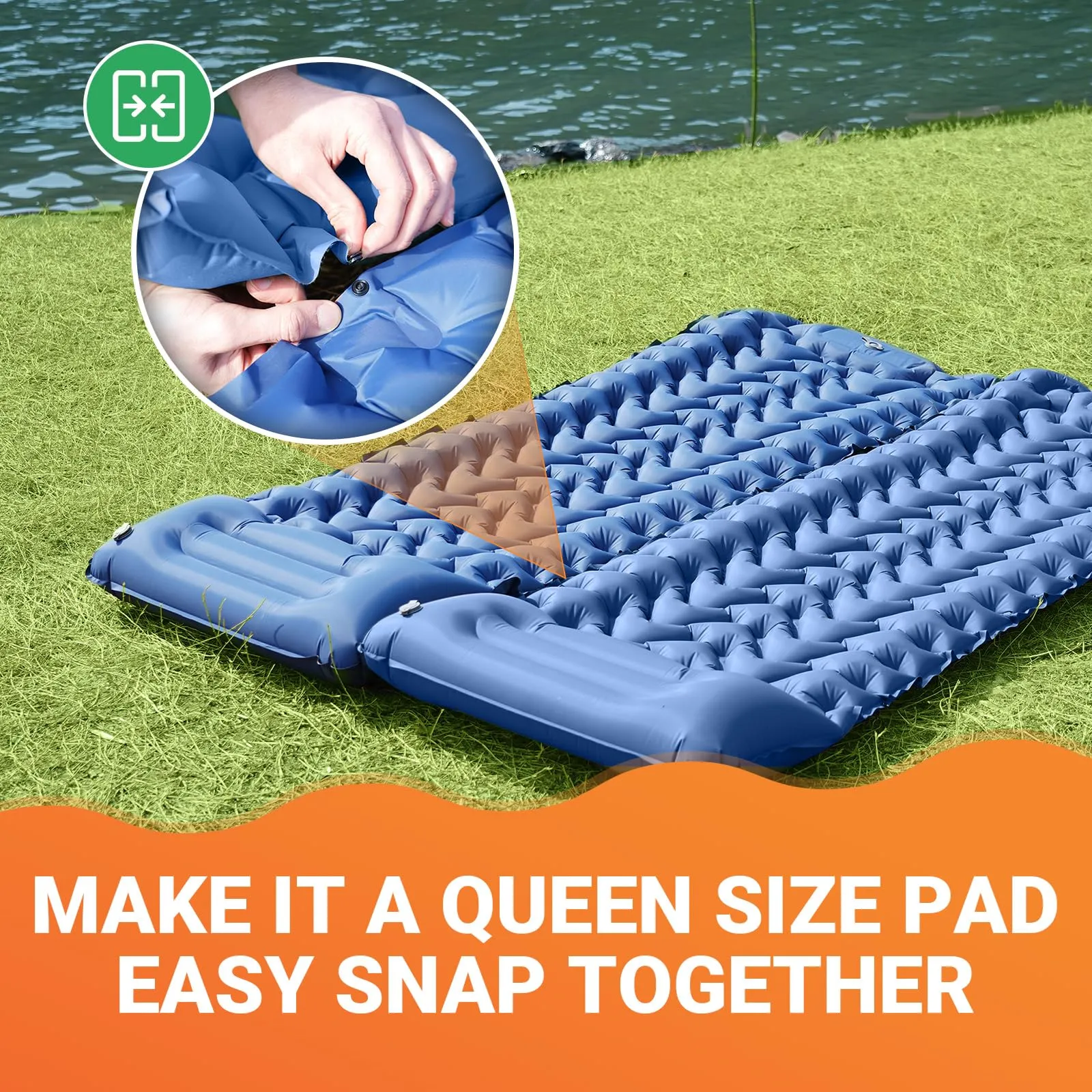 KingCamp DELUXE 10 Single Air Pad Spacious Mattress - 2 Pack