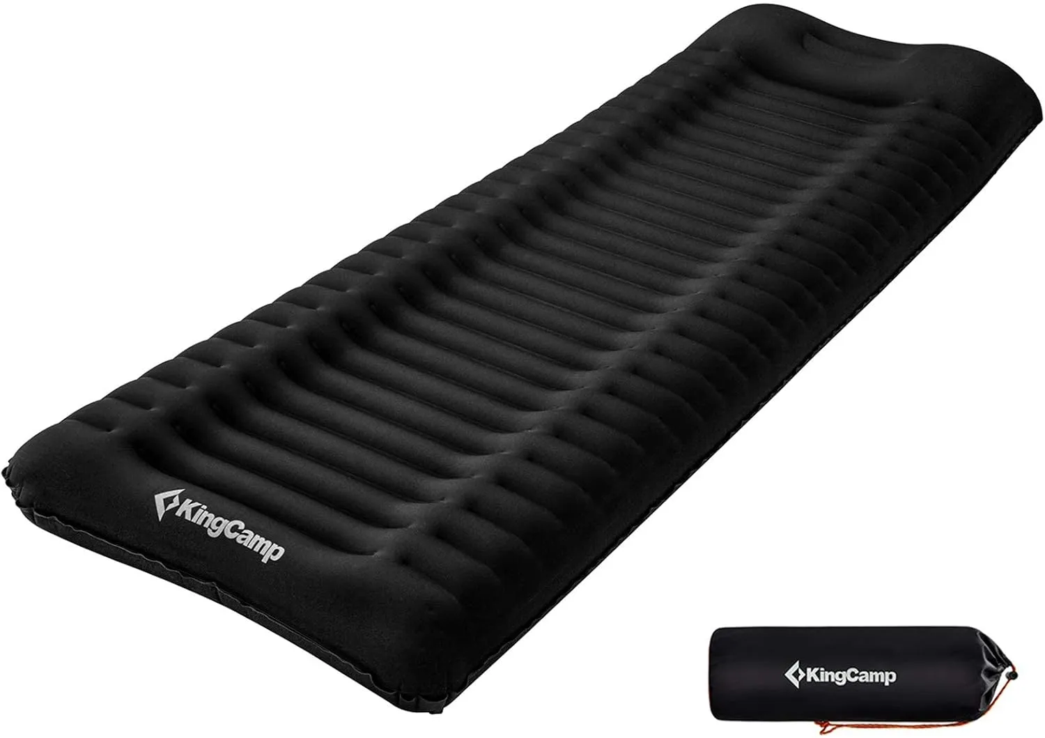 KingCamp Deluxe Inflatable Sleeping Pad for Camping, Luxury Ultra-Comfortable Air Mattress Lightweight Mat for Backpacking, Car Camping Hiking, Tent, Cot and Travel, Single and Double 2 Size